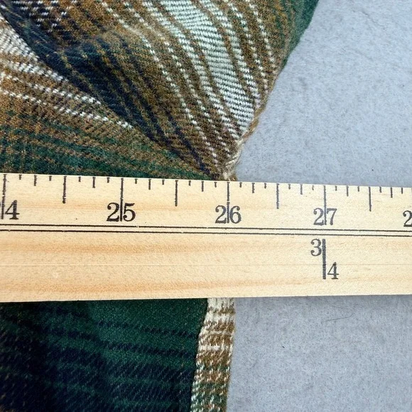 Pendleton Burnside Mens XXL Green Plaid Flannel Button Down Shirt 100% Cotton - Picture 6 of 11